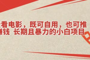 【2023.10.24】免费看电影，既可自用，也可推广赚钱长期且暴力的小白项目百度网盘免费下载-芽米宝库