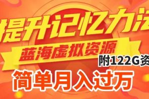 【2023.10.23】提升高效记忆力法，蓝海虚拟资源项目，成交简单，多种变现方式，月入过万百度网盘免费下载-芽米宝库