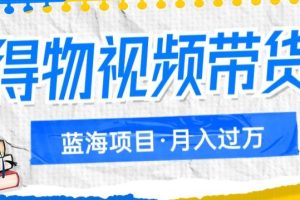 【2023.10.17】得物视频带货项目，矩阵操作，月入过万的蓝海项目百度网盘免费下载-芽米宝库