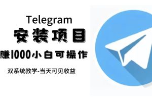 【2023.10.08】帮别人安装“纸飞机“，一单赚10—30元不等：附：免费节点百度网盘免费下载-芽米宝库
