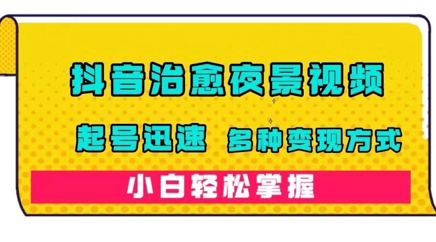 图片[1]-【2023.10.05】抖音治愈系夜景视频，起号迅速，多种变现方式，小白轻松掌握（附120G素材）百度网盘免费下载-芽米宝库