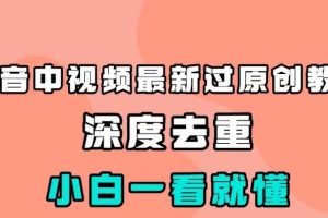【2023.10.07】抖音中视频最新过原创教程，深度去重，小白一看就懂百度网盘免费下载-芽米宝库
