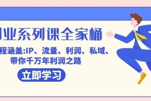 【2023.10.03】创业系列课-全家桶，9大课程涵盖:IP 流量 利润 私域 带你千万年利润之路百度网盘免费下载-芽米宝库