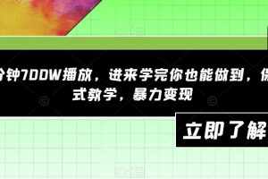【2023.09.28】一分钟700W播放，进来学完你也能做到，保姆式教学，暴力变现百度网盘免费下载-芽米宝库