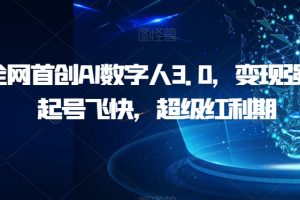 【2023.09.28】全网首创AI数字人3.0，变现强，起号飞快，超级红利期百度网盘免费下载-芽米宝库