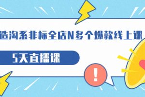 【2023.09.24】打造-淘系-非标全店N多个爆款线上课，5天直播课（19期）百度网盘免费下载-芽米宝库