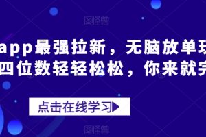 【2023.09.23】京喜app最强拉新，无脑放单玩法，一天四位数轻轻松松，你来就完事了百度网盘免费下载-芽米宝库