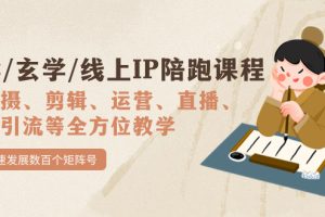 【2023.09.23】国学/玄学/线上IP陪跑课程，从0-1全方位教学，快速发展数百个矩阵号百度网盘免费下载-芽米宝库