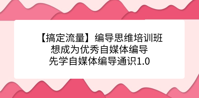 图片[1]-【2023.09.20】【搞定流量】编导思维培训班，想成为优秀自媒体编导先学自媒体编导通识1.0百度网盘免费下载-芽米宝库