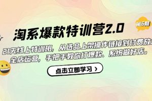 【2023.09.16】淘系爆款特训营2.0【第六期】从选品上架到付费放大 全店运营 打爆款 做好店百度网盘免费下载-芽米宝库
