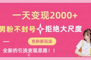 【2023.09.09】一天收款2000元，男粉不封号拒绝大尺度-色粉全新的变现方法百度网盘免费下载-芽米宝库