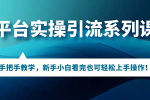 【2023.09.09】多平台实操引流系列课程，手把手教学，新手小白看完也可轻松上手引流操作！百度网盘免费下载-芽米宝库