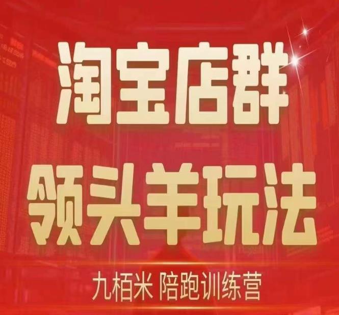 图片[1]-【2023.09.05】九栢米-淘宝店群领头羊玩法，教你整个淘宝店群领头羊玩法以及精细化/终极蓝海/尾销等内容百度网盘免费下载-芽米宝库