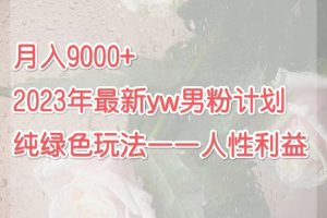 【2023.09.04】月入9000+2023年9月最新yw男粉计划绿色玩法——人性之利益百度网盘免费下载-芽米宝库