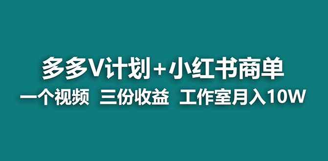 图片[1]-【2023.09.03】【蓝海项目】多多v计划+小红书商单 一个视频三份收益 工作室月入10w打法百度网盘免费下载-芽米宝库