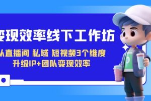 【2023.09.03】变现-效率线下工作坊，从直播间、私域、短视频3个维度 升级IP+团队变现效率百度网盘免费下载-芽米宝库