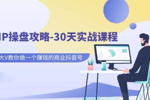 【2023.09.04】老板IP操盘攻略-30天实战课程：百万粉大V教你做一个赚钱的商业抖音号百度网盘免费下载-芽米宝库