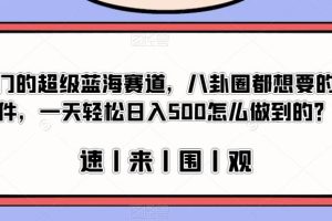 【2023.09.03】冷门的超级蓝海赛道，八卦圈都想要的文件，一天轻松日入500怎么做到的？百度网盘免费下载-芽米宝库