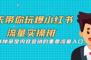 【2023.08.30】5天带你玩爆小红书流量实操班，小红书种草是内容营销的重要流量入口百度网盘免费下载-芽米宝库