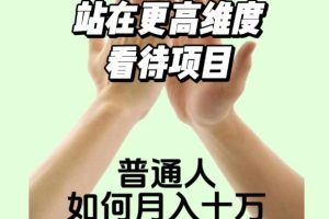 【2023.08.29】2023最火项目：站在更高维度看待项目，普通人如何月入十万百度网盘免费下载-芽米宝库