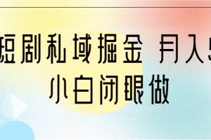 【2023.08.22】靠短剧私域掘金 月入5W 小白闭眼做（教程+2T资料）百度网盘免费下载-芽米宝库