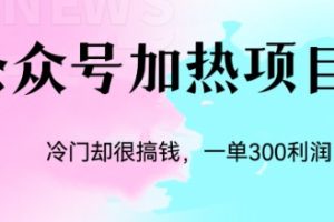 【2023.08.19】冷门公众号加热项目，一单利润300+百度网盘免费下载-芽米宝库
