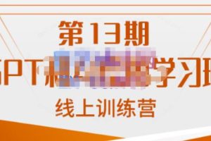 【2023.08.16】南掌柜·GPT和AI绘图学习班【第13期】，chatgpt文案制作引导并写出爆款小红书推文、AI换脸、客服话术回复等百度网盘免费下载-芽米宝库