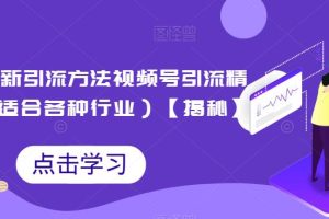 【2023.08.16】2023全新引流方法，视频号引流精准客户（适合各种行业）百度网盘免费下载-芽米宝库