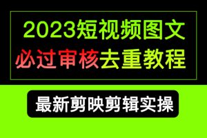 【2023.08.08】2023短视频和图文必过审核去重教程，剪映剪辑去重方法汇总实操，搬运必学百度网盘免费下载-芽米宝库
