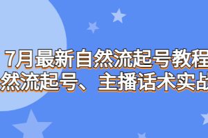 【2023.08.07】7月最新自然流起号教程，自然流起号、主播话术实战课百度网盘免费下载-芽米宝库