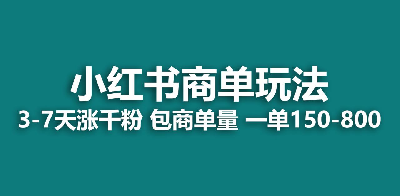图片[1]-【2023.08.03】小红书商单玩法，一周破千粉，商单接到手软，一单150-800百度网盘免费下载-芽米宝库