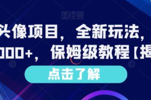 【2023.08.01】Ai漫改头像项目，全新玩法，单日收益1000+，保姆级教程百度网盘免费下载-芽米宝库