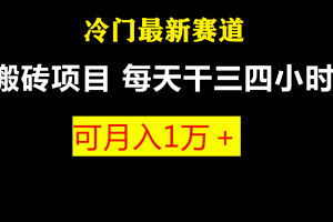 【2023.08.01】最新冷门游戏搬砖项目，小白零基础也可以月入过万（附教程+软件）百度网盘免费下载-芽米宝库