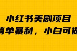【2023.07.31】外面卖1980的小红书美剧项目，单日收益1000＋，小众暴利的赛道百度网盘免费下载-芽米宝库