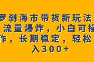 【2023.07.29】罗刹海市带货新玩法，流量爆炸，小白可操作，长期稳定，轻松日入300+百度网盘免费下载-芽米宝库