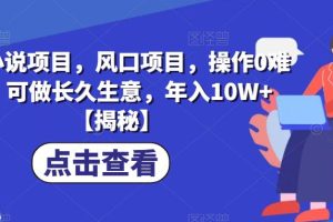 【2023.07.26】B站小说项目，风口项目，操作0难度，可做长久生意，年入10W+百度网盘免费下载-芽米宝库