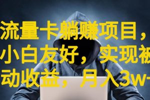 【2023.07.26】流量卡躺赚项目，小白友好，开设后台，实现被动收益，只要出卡，就能一直赚钱，利润高昂百度网盘免费下载-芽米宝库