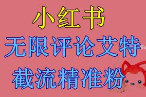 【2023.07.25】小红书无限评论艾特截流精准粉（软件+教程）百度网盘免费下载-芽米宝库
