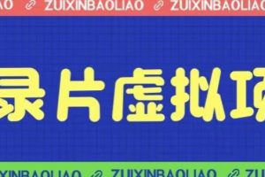 【2023.07.23】价值1280的蓝海纪录片虚拟项目，保姆级教学，轻松日入600+百度网盘免费下载-芽米宝库