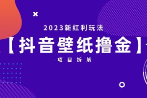 【2023.07.23】2023新红利玩法：抖音壁纸撸金项目百度网盘免费下载-芽米宝库