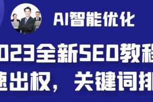 【2023.07.19】2023最新网站AI智能优化SEO教程，简单快速出权重，AI自动写文章+AI绘画配图百度网盘免费下载-芽米宝库