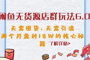 【2023.07.16】闲鱼无货源店群玩法6.0，无需囤货，无需引流，两个月盈利18W的核心秘籍百度网盘免费下载-芽米宝库