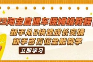 【2023.07.11】2023淘宝直通车保姆级教程：新手从0快速成长实操，新手多方位全能教学百度网盘免费下载-芽米宝库