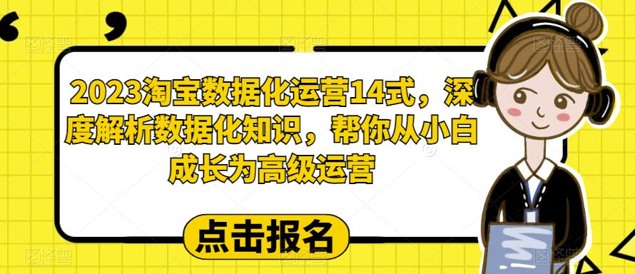 图片[1]-【2023.07.10】2023淘宝数据化-运营 14式，深度解析数据化知识，帮你从小白成长为高级运营百度网盘免费下载-芽米宝库