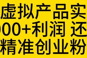 【2023.07.08】拼多多虚拟产品实操流程，月产5000+利润，还能引流精准创业粉【揭秘】百度网盘免费下载-芽米宝库