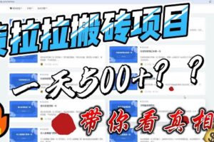 【2023.07.05】最新外面割5000多的货拉拉搬砖项目，一天500-800，首发拆解痛点百度网盘免费下载-芽米宝库