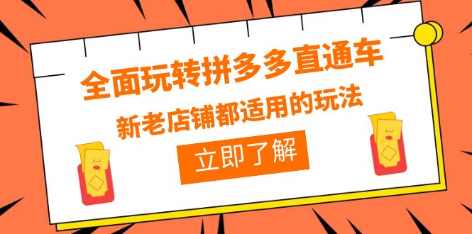 图片[1]-【2023.06.26】全面玩转拼多多直通车，新老店铺都适用的玩法（12节精华课）百度网盘免费下载-芽米宝库