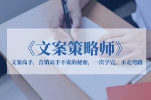 【2023.06.22】《文案策略师》文案高手，营销高手不说的秘密，一次学完，不走弯路百度网盘免费下载-芽米宝库