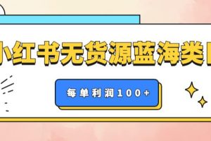 【2023.06.15】小红书无货源做蓝海类目【每单利润50-200+】，单月轻松过万【揭秘】百度网盘免费下载-芽米宝库