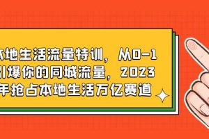 【2023.06.16】本地生活流量特训，从0-1引爆你的同城流量，2023年抢占本地生活万亿赛道百度网盘免费下载-芽米宝库